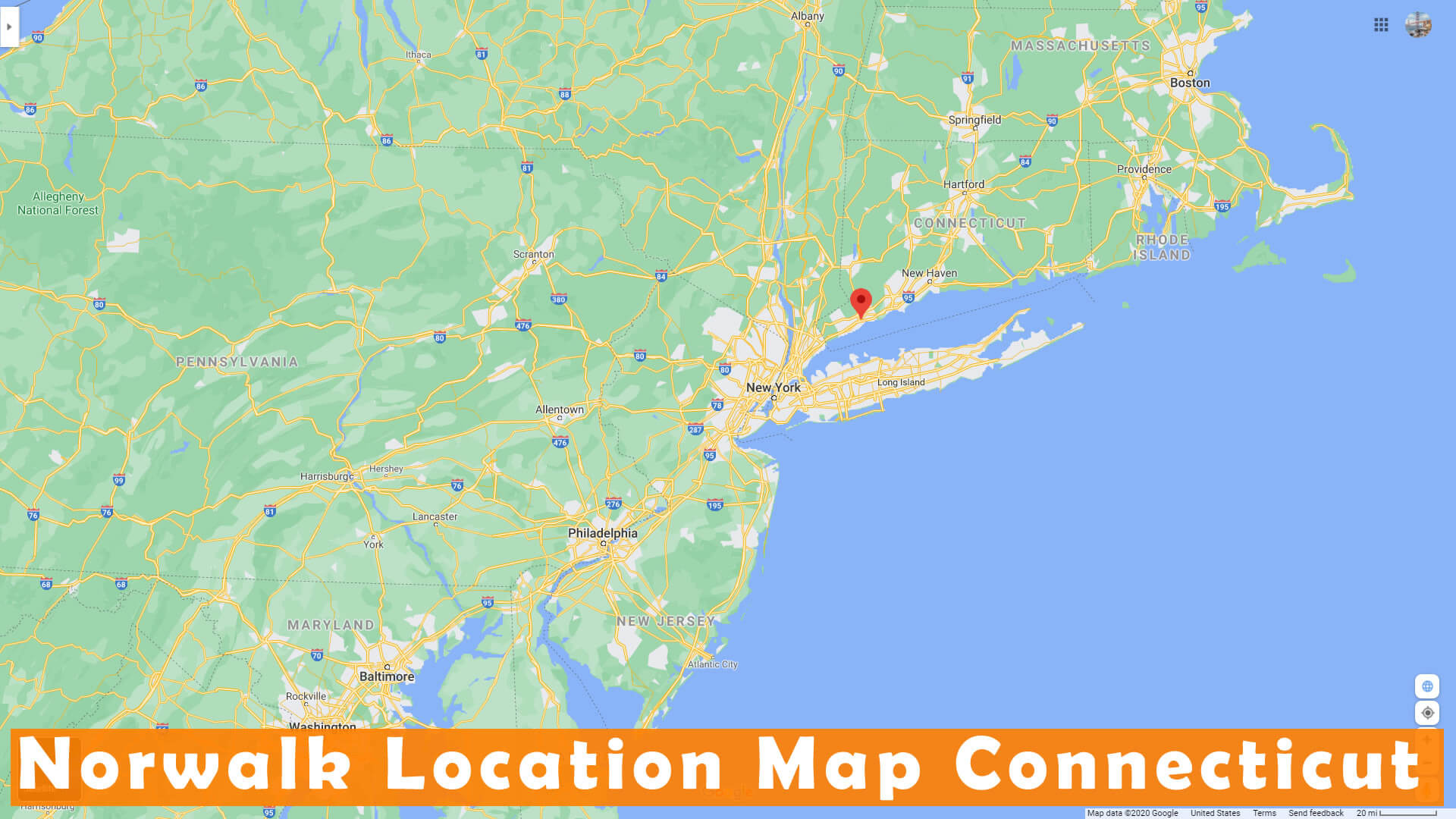 Norwalk Location Map Connecticut
